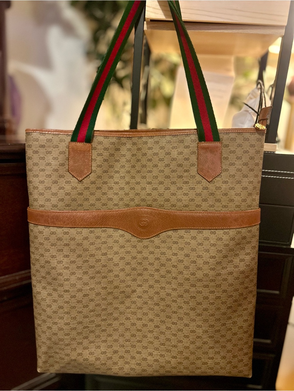 Vintage Gucci Tote Sherry Line with COA